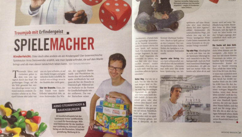 Weekend Magazin – Die Presse – Traumjob Spieleautor