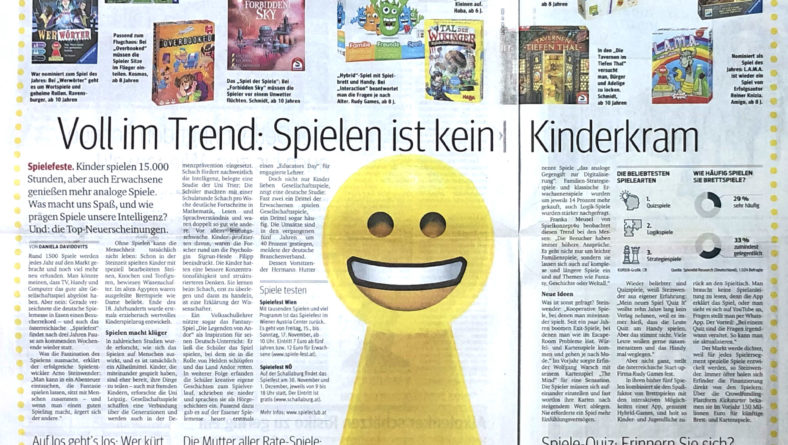Kurier – Spiele voll im Trend